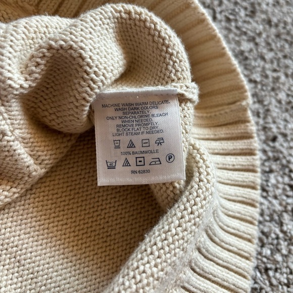 Lands End Cream Colored Button Front Cardigan Women’s Size XL - Picture 5 of 10